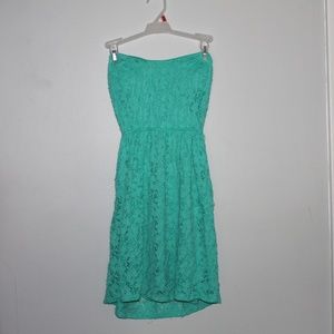 Bow Back Teal Dress